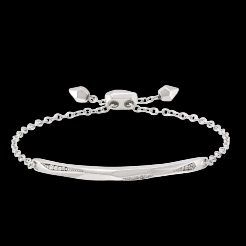 Kendra Scott Angela Silver Adjustble Chain Bracelet